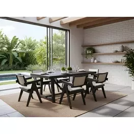 Raquel Black Rectangular Dining Room Set
