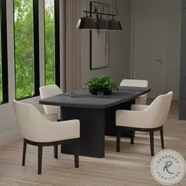 Reba Black Extendable Dining Room Set