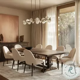 Emerson Dark Brown 122" Extendable Rectangular Dining Room Set