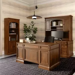 Roanoke Cherry 66" Executive Home Office Set
