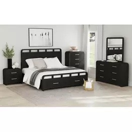 Woodridge Black Storage Bedroom Set