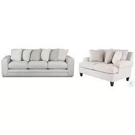 Hogan Cotton Off White Performance Fabric Living Room Set