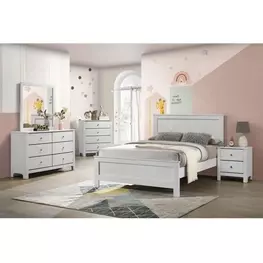 Santino White Youth Panel Bedroom Set