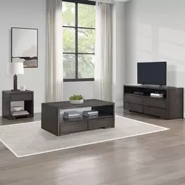 Evan Brown Rectangular Ocassional Table