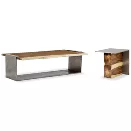 Arima Ferrum and Ligna Rectangular Occassional Table Set