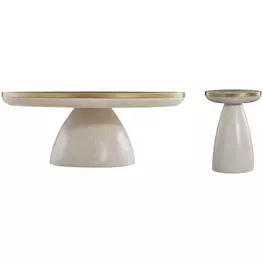 Cain Cerused Light Natural Occasional Table Set