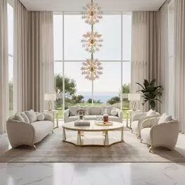 Scotts Square Cornsilk Living Room Set