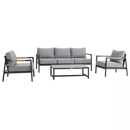Crown Dark Gray 78" Outdoor Conversation Set