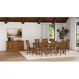 Silverdale Russet Extendable Rectangular Dining Room Set