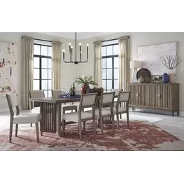 Kavanaugh Weathered Kona Brown Rectangular Trestle Dining Room Set