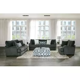 Loughlin Gun Metal Living Room Set
