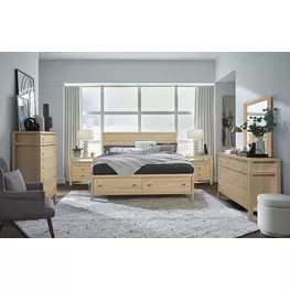 Meadowrise Sandstone Beige Storage Panel Bedroom Set