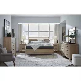 Greenvale Butternut Panel Bedroom Set