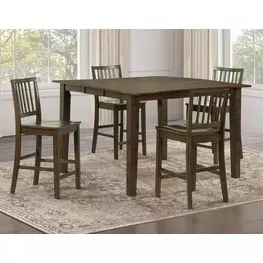 Joplin Brown Extendable Rectangular Counter Height Dining Room Set
