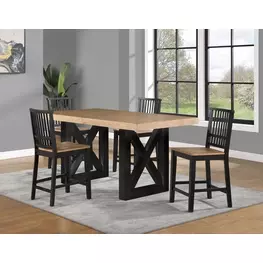 Magnolia Brown Extendable Rectangular Counter Height Dining Roon Set