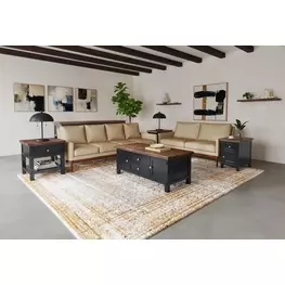 Stormy Ridge Chicory Black and Brown Occassional Table Set
