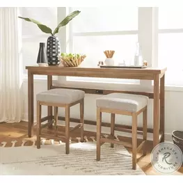 Lindon Belgian Wheat Console Table Set