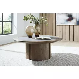 Dontayne Warm Brown and Dark Gray Occasional Table Set