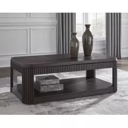 Carlibrie Warm Brown Rectangular Lift Top Occasional Table Set