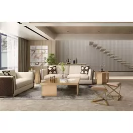 Oasis Burnished Brass Square Slater Occasional Table Set