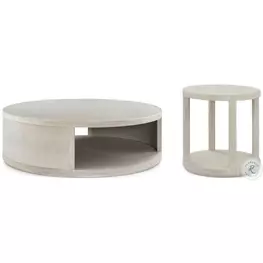 Maxwell Cashmere And Dove 54" Small Round Occasional Table Set