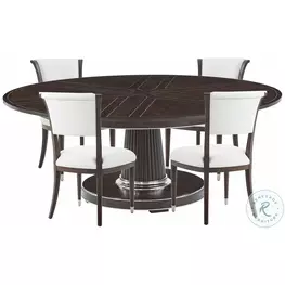 Spencer London Fulham Jupe Extendable 64" Round Dining Room Set