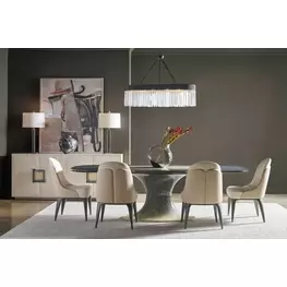Panos Blue and Cream Oval Dining Room Set
