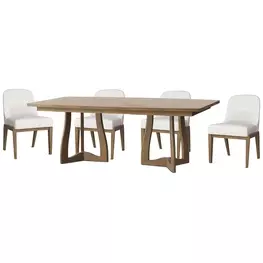 Coastal Tobacco 120" Extendable Rectangular Vero Dining Room Set