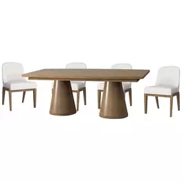 Coastal Tobacco 120" Extendable Rectangular Galveston Dining Room Set