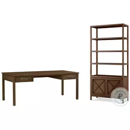 Surrey Brownstone 60" Drawer Home Office Set