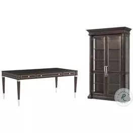 Spencer London Fulham And Sloane Black 70" Drawer Home Office Set