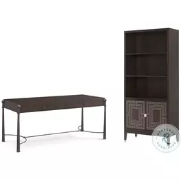 Spencer London Fulham Metal 66" Drawer Writing Home Office Set