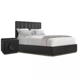 Spencer ST James Onyx and Deep Brown Panel Bedroom Set