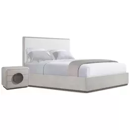 Spencer ST James Cream and Argento Upholstered Panel Bedroom Set