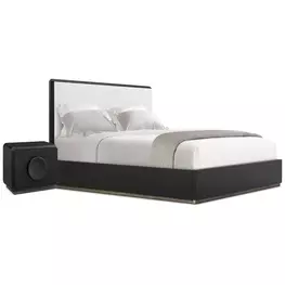 Spencer ST James Cream and Onyx Upholstered Panel Bedroom Set
