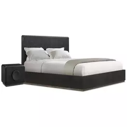 Spencer ST James Onyx and Deep Brown King Panel Bedroom Set