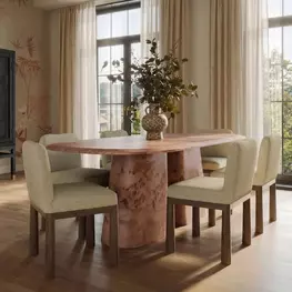 Gladyss Honey Oval Dining Room Set