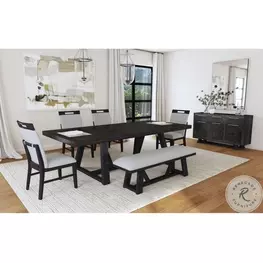 Pinnacle Charcoal Extendable Dining Room Set