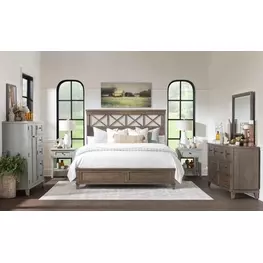 XXXs and OOOs Cocoa Panel Bedroom Set