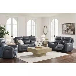 Momentum Moves Admiral Leather Power Reclining Living Room Set