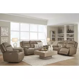 Malcesine Sahara Leather Power Reclining Living Room Set