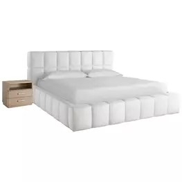 Voyage Ivory Upholstered Colina Platform Bedroom Set
