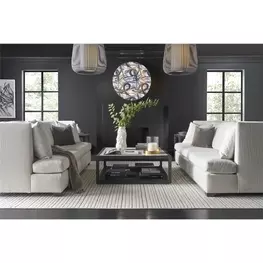 Waverly Ravenwood and Beige Square Stone Top Occasional Table Set