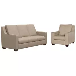 Tucker Brown Leather Power Reclining Living Room Set with USB Charging