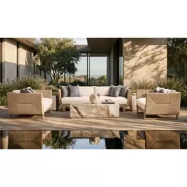 Praia Cream Outdoor Conversation Set
