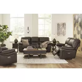 Leesworth Dark Brown Power Reclining Living Room Set