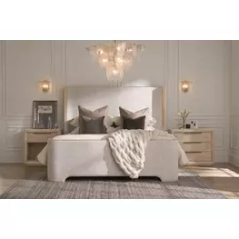 Modern Beige and Desert Upholstered Panel Bedroom Set
