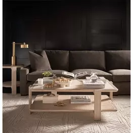 Evermont Desert and White Travertine Top Occasional Table Set