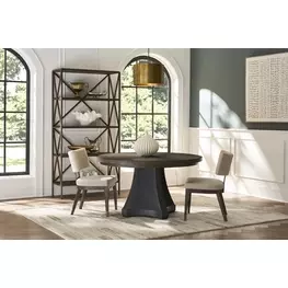 Ashford Cinder and Cocoa Extendable Round Dining Room Set
