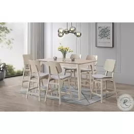 Oscar White Ash Counter Height Dining Room Set